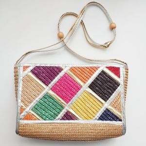 Vintage Straw Crossbody